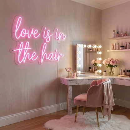 Love Is In The Hair Wall Decor LED Neon Sign - 02 High-Converting Product Image