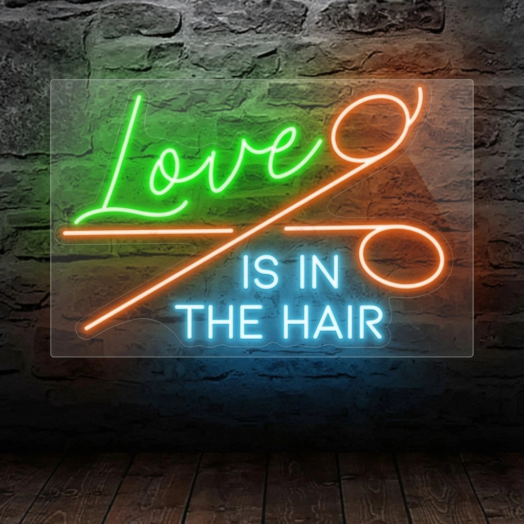 Love Is In The Hair Wall Decor LED Neon Sign Wall Neon Sign - 01 Original Product Image