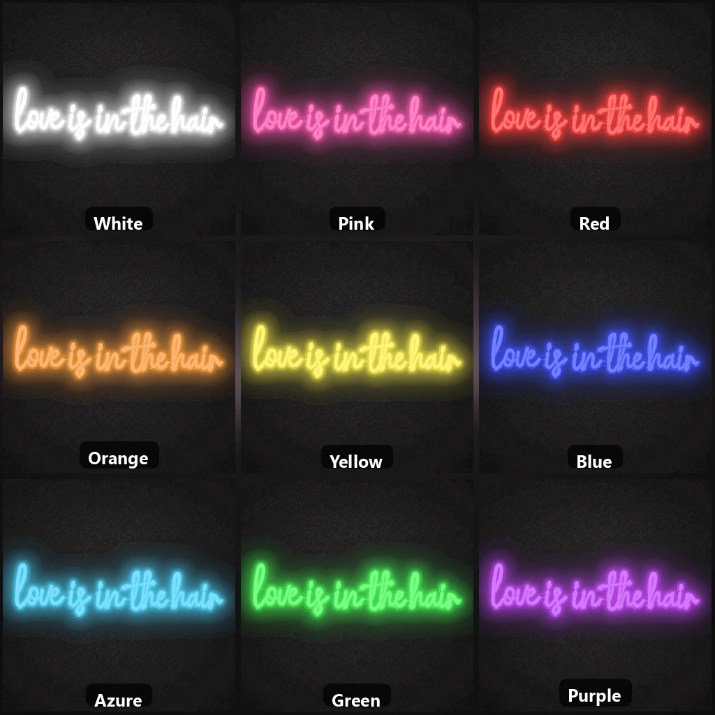 Love Is LED Neon Sign Garage Neon Sign color grid