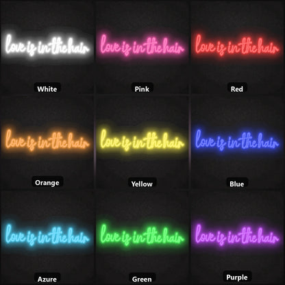 Love Is LED Neon Sign Garage Neon Sign color grid