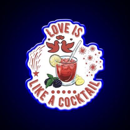 Love Is Like A Cocktail Quote Cocktail Bar Decor Led Neon Sign Rgb Color - LED neon sign view 5