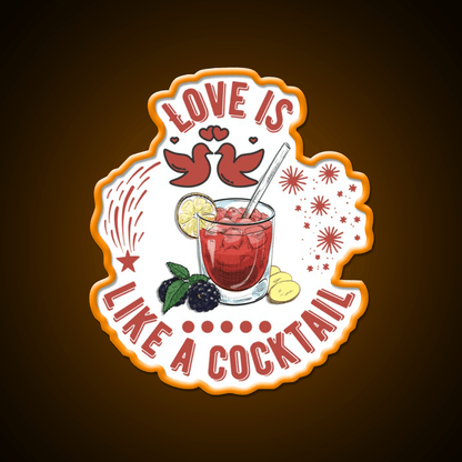 Love Is Like A Cocktail Quote Cocktail Bar Decor Led Neon Sign Rgb Color - Shineneon