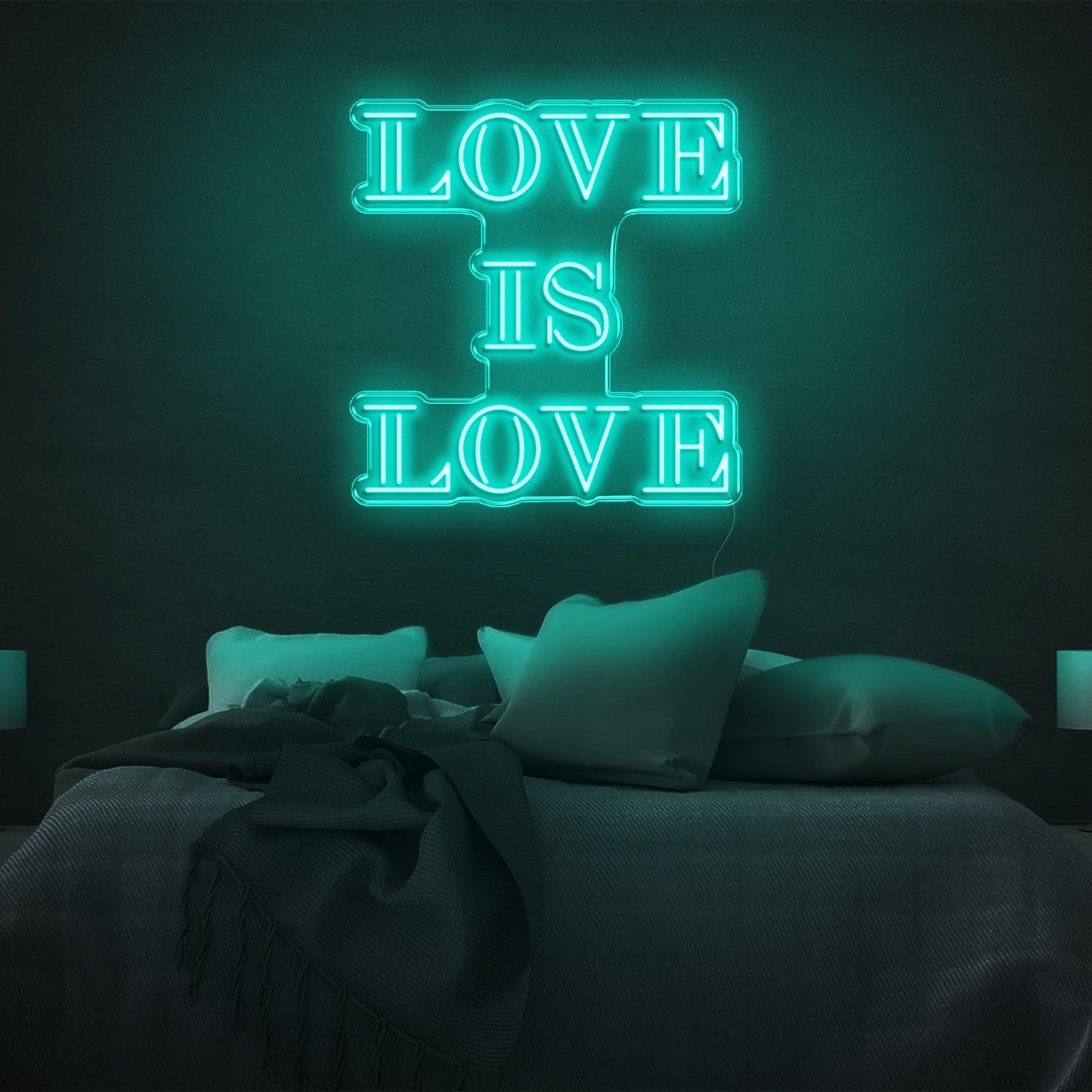 Love Is Love Bright Green Led Neon Sign For Bedroom Wall Decor | Shineneon