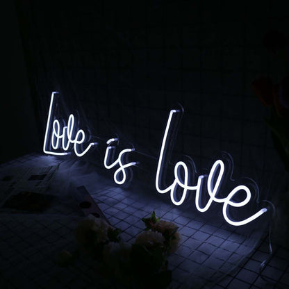 Love Is Love White Led Neon Sign | Shineneon