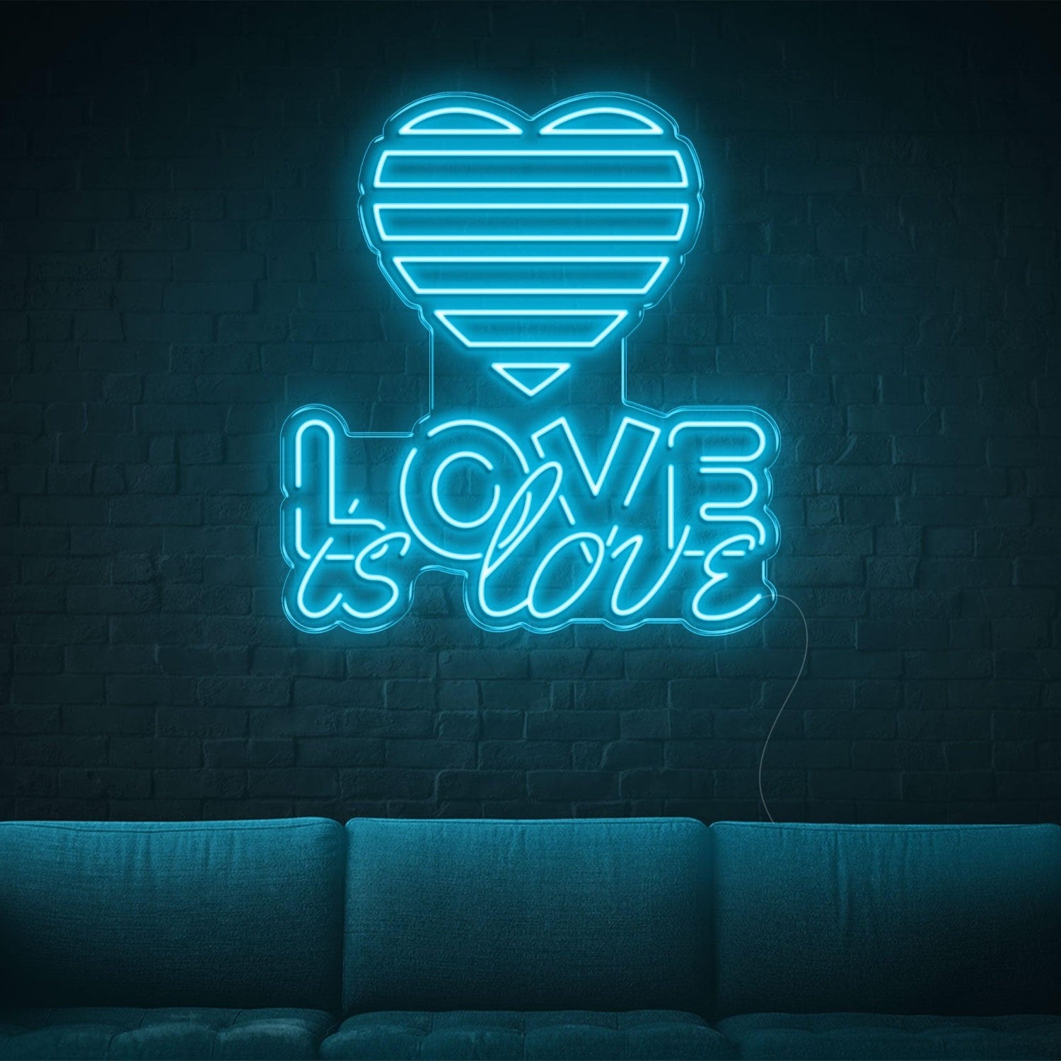 Love Is Love Yellow Heart Led Neon Sign For Indoor Home Cafe Decor | Shineneon
