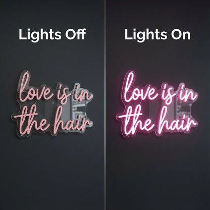 Love Is Shop Wall Decor LED Neon Sign - 06 Day Night Comparison