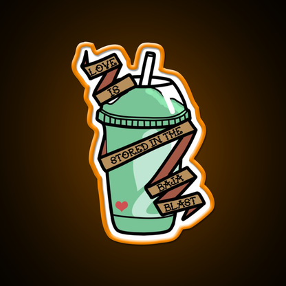 Love Is Stored In The Baja Blast Fast Food Led Neon Sign For Burger Place Rgb Color