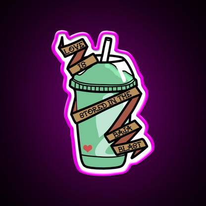 Love Is Stored In The Baja Blast Fast Food Led Neon Sign For Burger Place Rgb Color