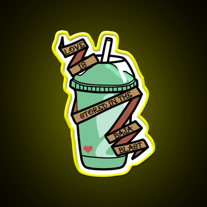 Love Is Stored In The Baja Blast Fast Food Led Neon Sign For Burger Place Rgb Color