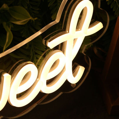 Love Is Sweet Yellow Led Neon Sign - Shineneon