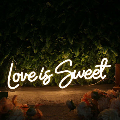 Love Is Sweet Yellow Led Neon Sign - Shineneon