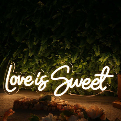 Love Is Sweet Yellow Led Neon Sign - Shineneon