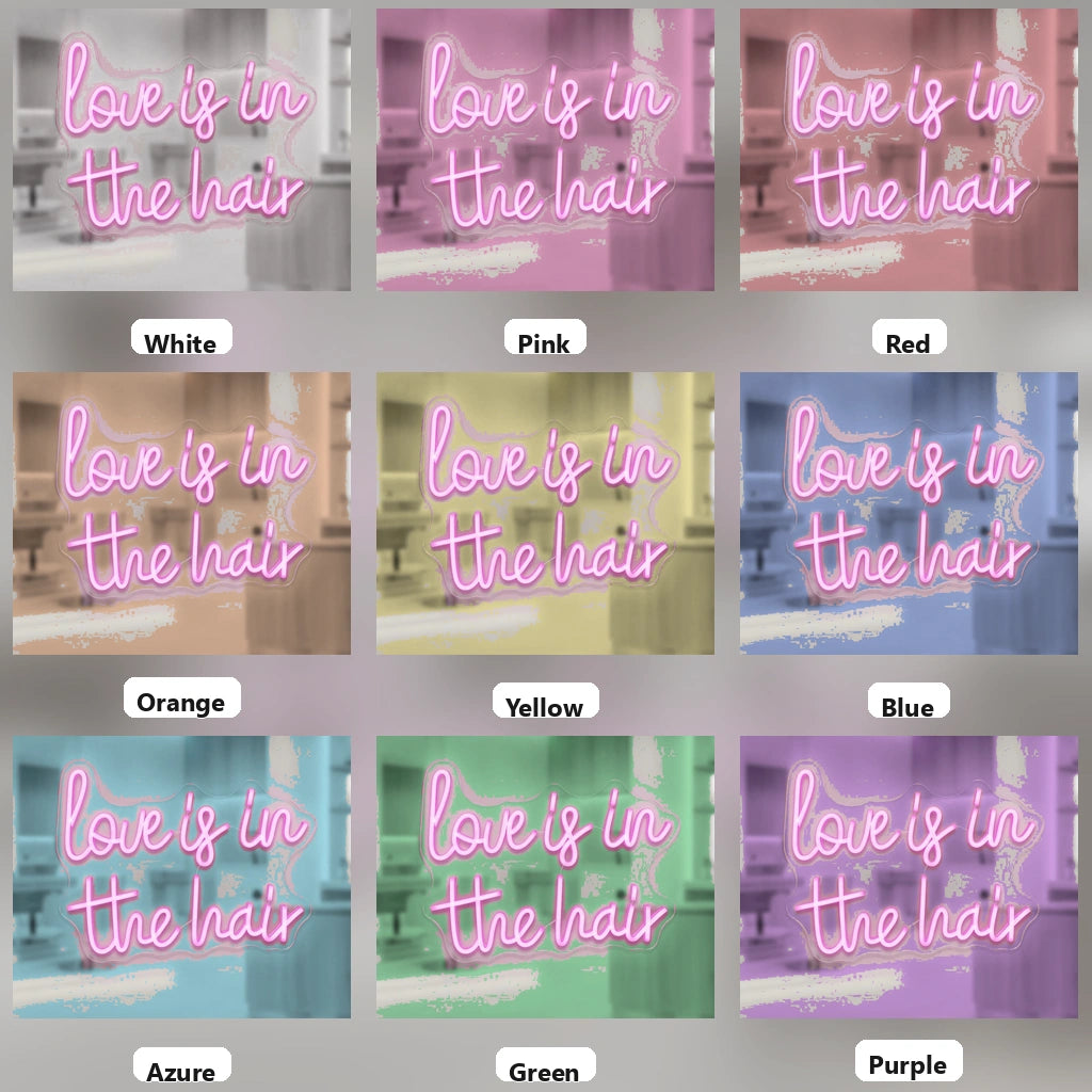 Love Is Wall Art LED Neon Sign - 05 Color Grid