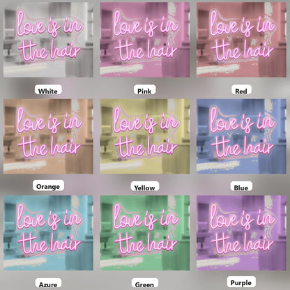 Love Is Wall Art LED Neon Sign - 05 Color Grid