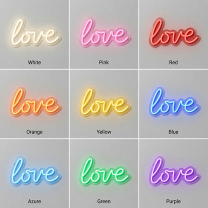 Love LED Neon Sign Wall Neon Sign - 05 Color Grid