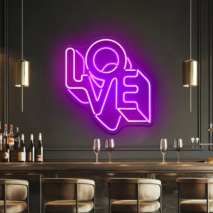 Love Letter Artistic Neon Signs Wall Art Led Signs - Shineneon