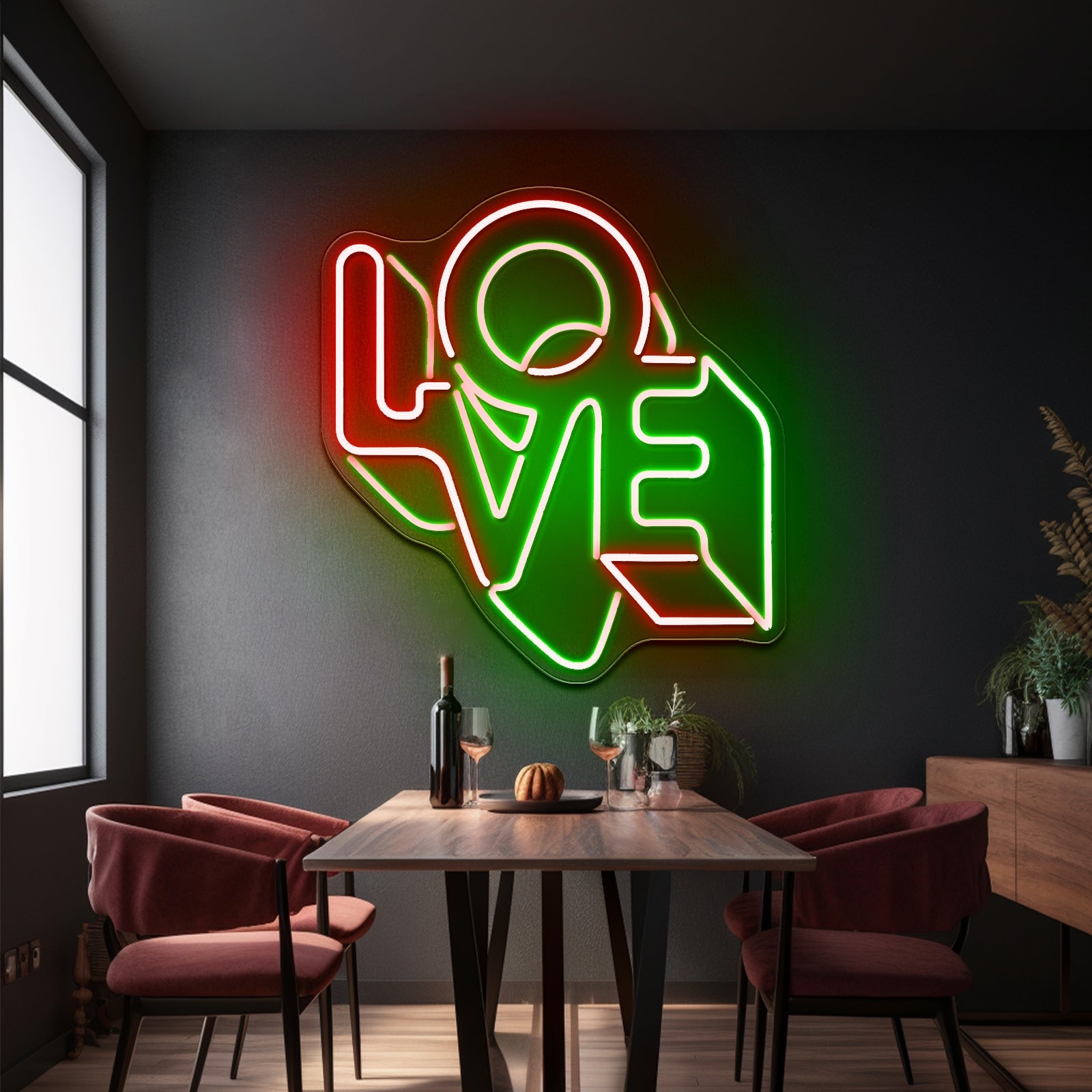 Love Letter Artistic Neon Signs Wall Art Led Signs - Shineneon