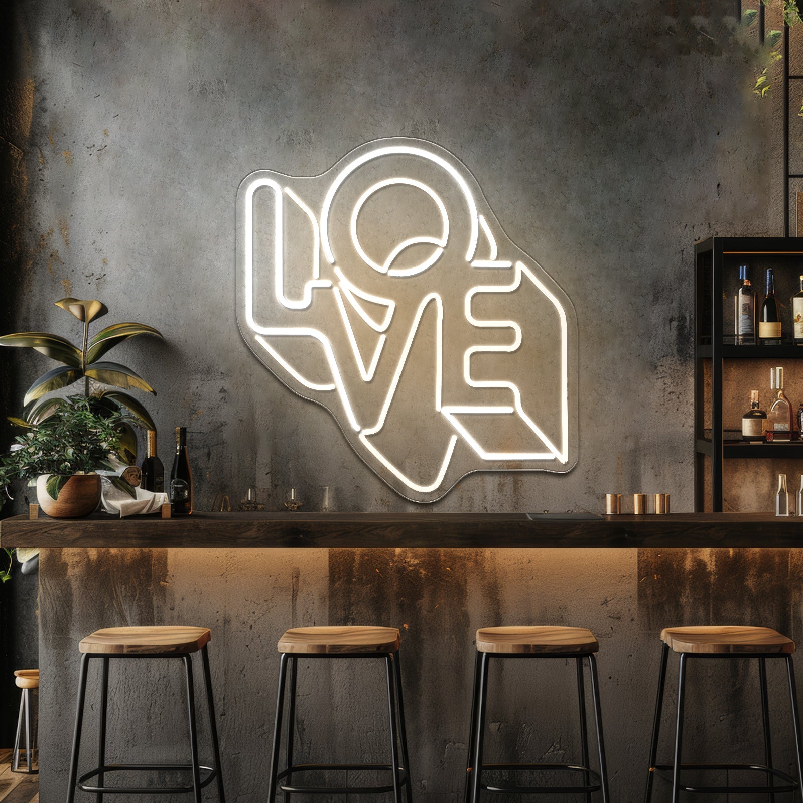Love Letter Artistic Neon Signs Wall Art Led Signs - Shineneon