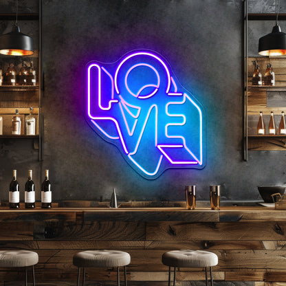 Love Letter Artistic Neon Signs Wall Art Led Signs