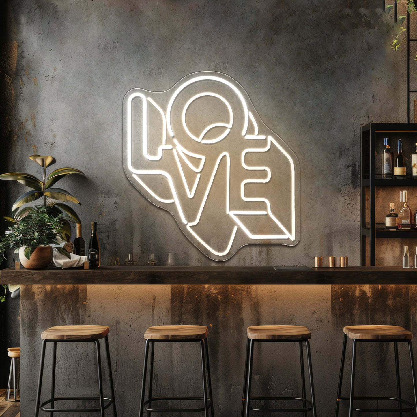 Love Letter Artistic Neon Signs Wall Art Led Signs