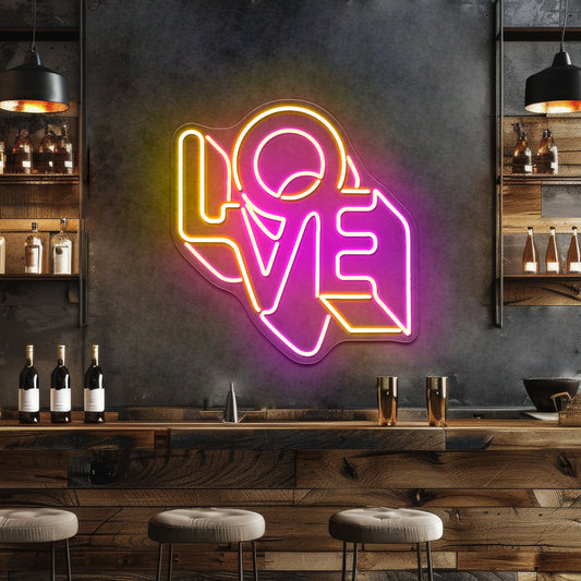 Love Letter Artistic Neon Signs Wall Art Led Signs