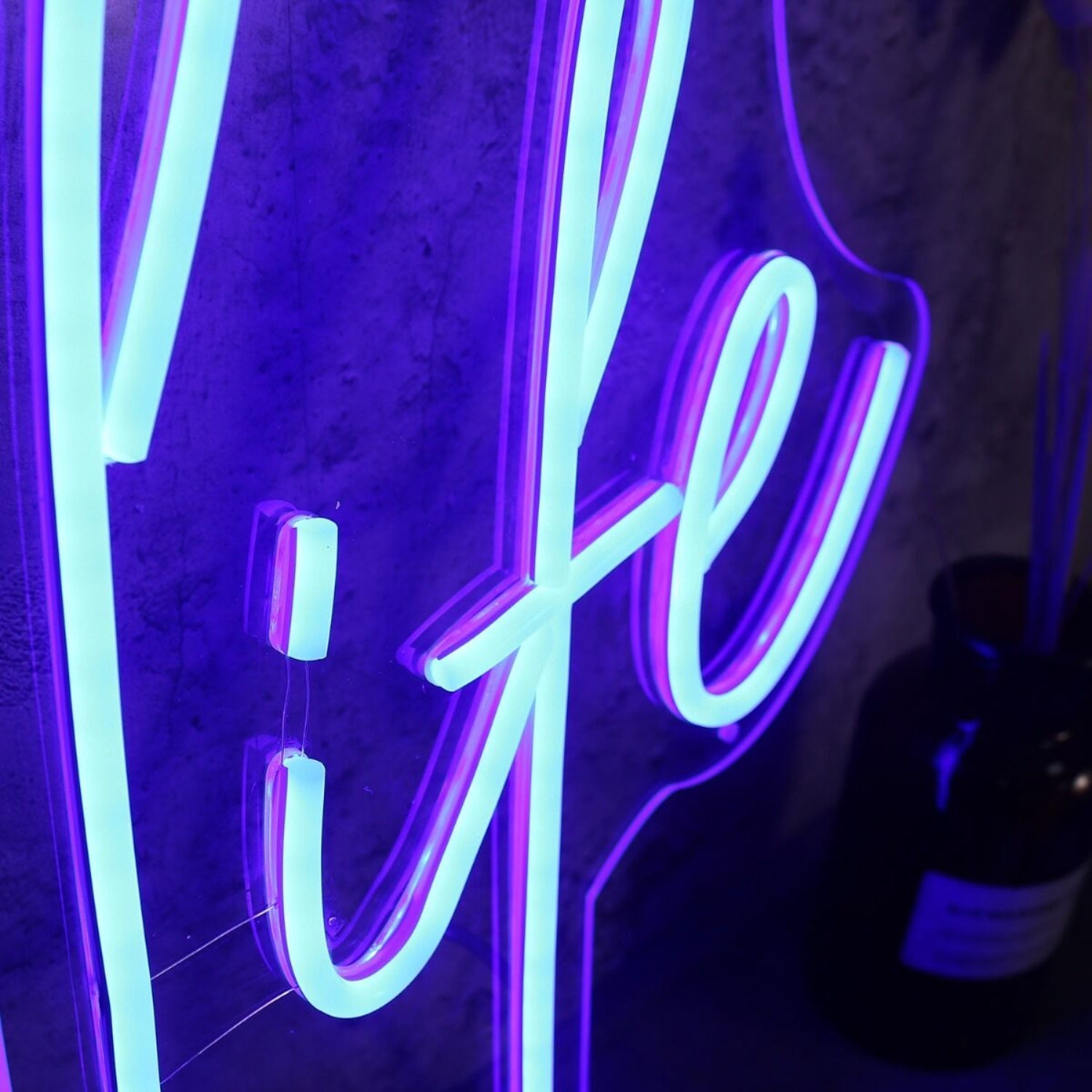 Love Life Blue Led Neon Sign - Shineneon