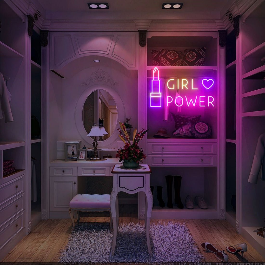 Love Lipstick Girl Powe Led Sign Business Neon Sign - Shineneon