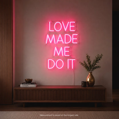 Love Made Me Do It Disco Balls LED Neon Sign color grid