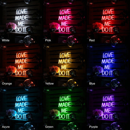 Love Made Me Do It Disco Balls LED Neon Sign - Shineneon