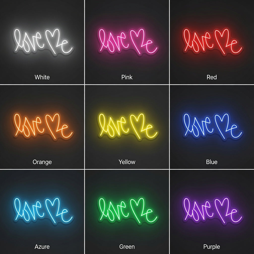 Love Me LED Neon Sign - 05 Color Grid