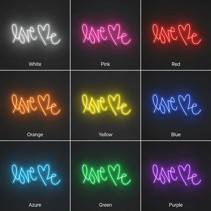 Love Me LED Neon Sign - 05 Color Grid