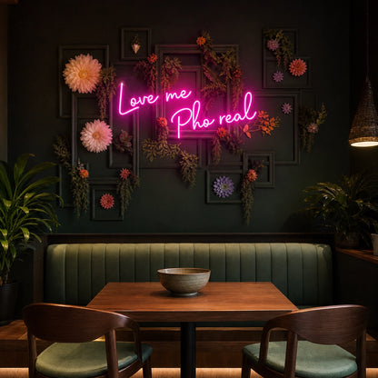 Love Me Real LED Neon Sign Man Cave Neon Sign real lifestyle scene