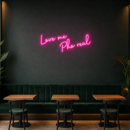 Love Me Real LED Neon Sign Man Cave Neon Sign size image