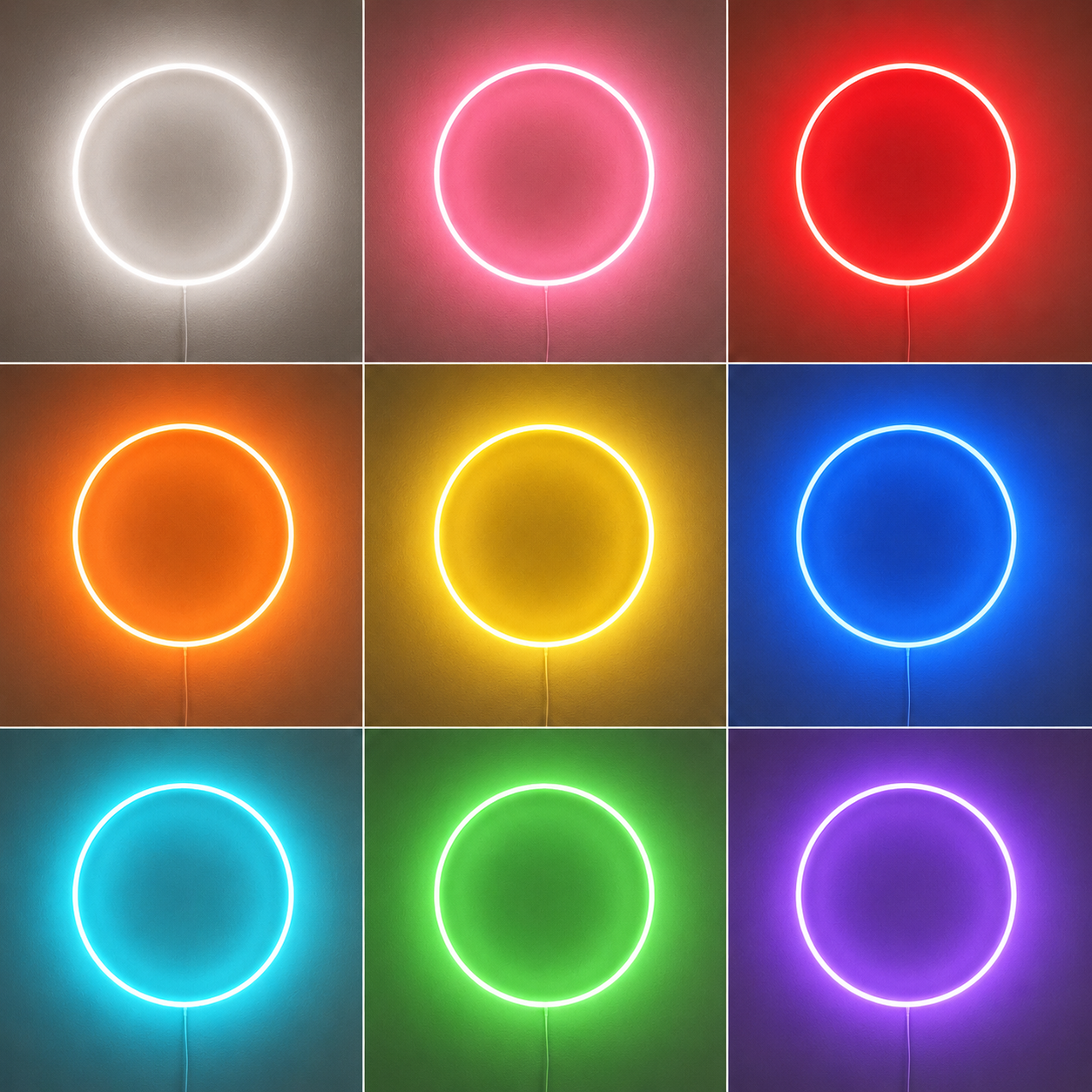 Love Minimalist Bedroom LED Neon Sign color grid