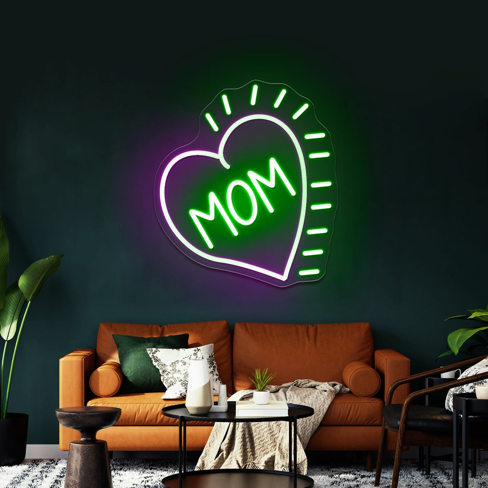 Love Mom Heart Led Neon Signs Wall Art - Shineneon