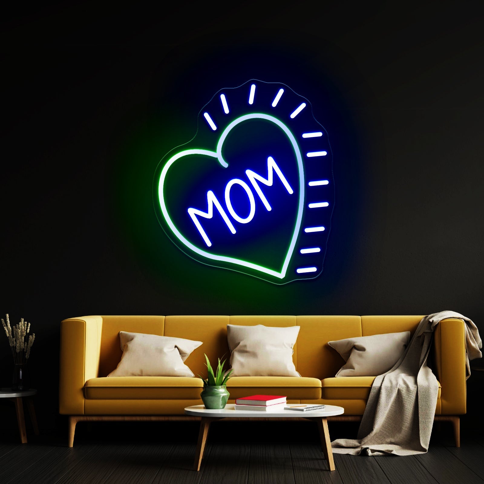Love Mom Heart Led Neon Signs Wall Art - Shineneon