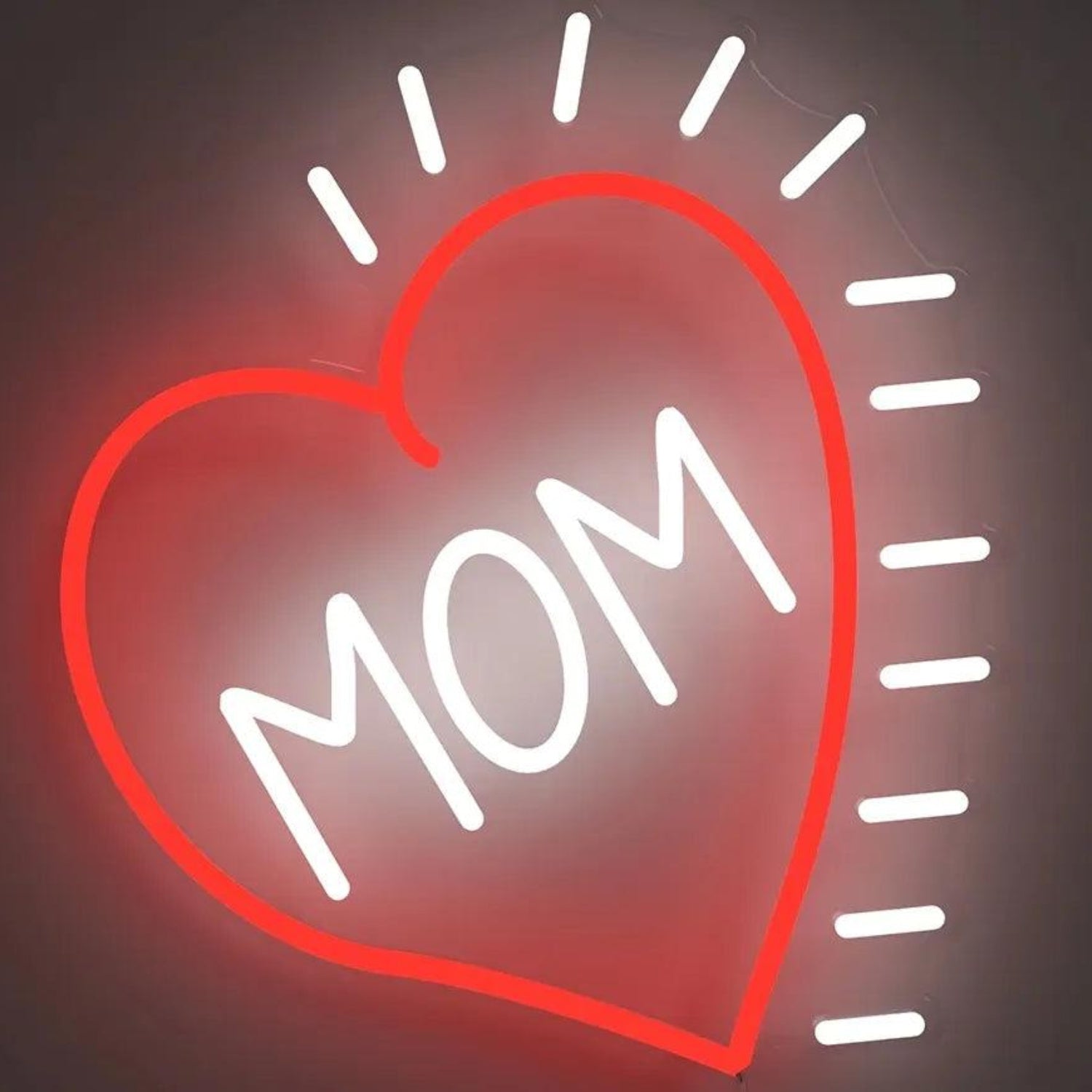 Love Mom Heart MOM LED Neon Sign for Mothers Day Home Decor | Shineneon