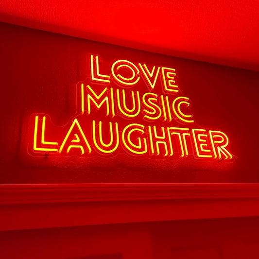 Love Music Laughter Led Sign Business Neon Sign