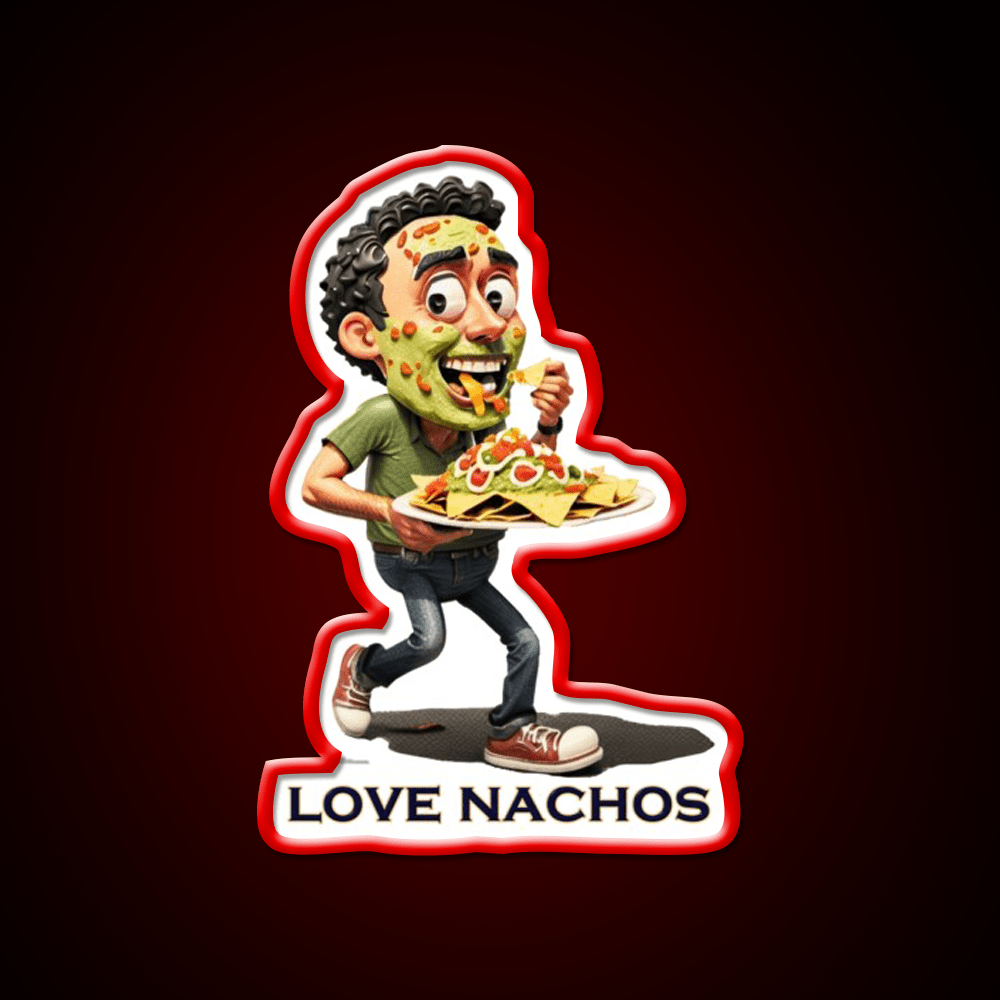 Love Nachos Fast Food Led Neon Sign For Burger Place Rgb Color - Shineneon