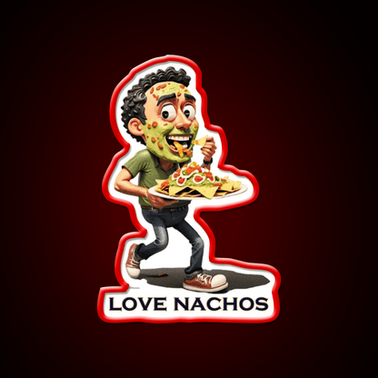Love Nachos Fast Food Led Neon Sign For Burger Place Rgb Color - Shineneon
