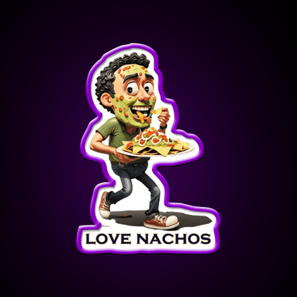 Love Nachos Fast Food Led Neon Sign For Burger Place Rgb Color - Shineneon