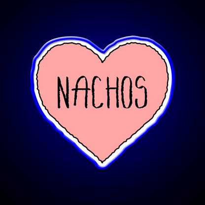 Love Nachos Nachos Valentine Fast Food Led Neon Sign For Burger Place Rgb Color - Shineneon