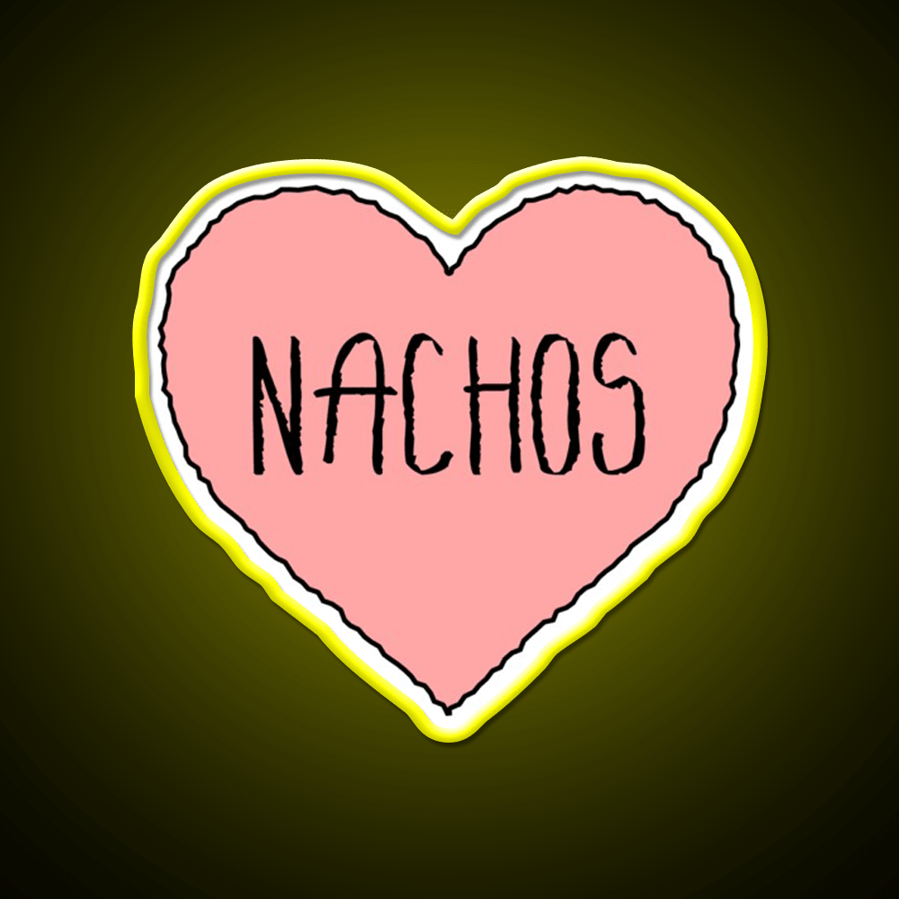 Love Nachos Nachos Valentine Fast Food Led Neon Sign For Burger Place Rgb Color - Shineneon