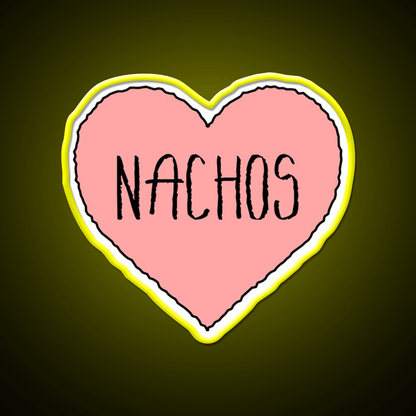 Love Nachos Nachos Valentine Fast Food Led Neon Sign For Burger Place Rgb Color - Shineneon
