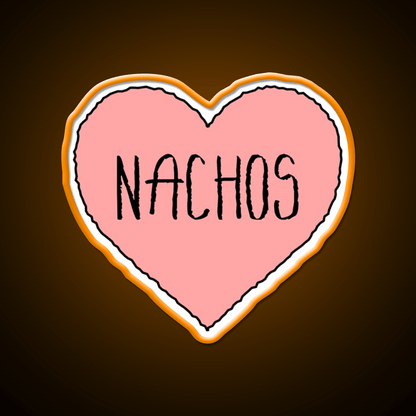 Love Nachos Nachos Valentine Fast Food Led Neon Sign For Burger Place Rgb Color - Shineneon