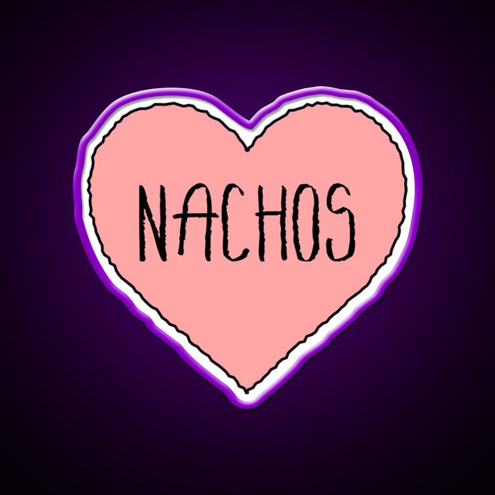 Love Nachos Nachos Valentine Fast Food Led Neon Sign For Burger Place Rgb Color - Shineneon