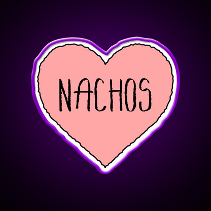 Love Nachos Nachos Valentine Fast Food Led Neon Sign For Burger Place Rgb Color - Shineneon