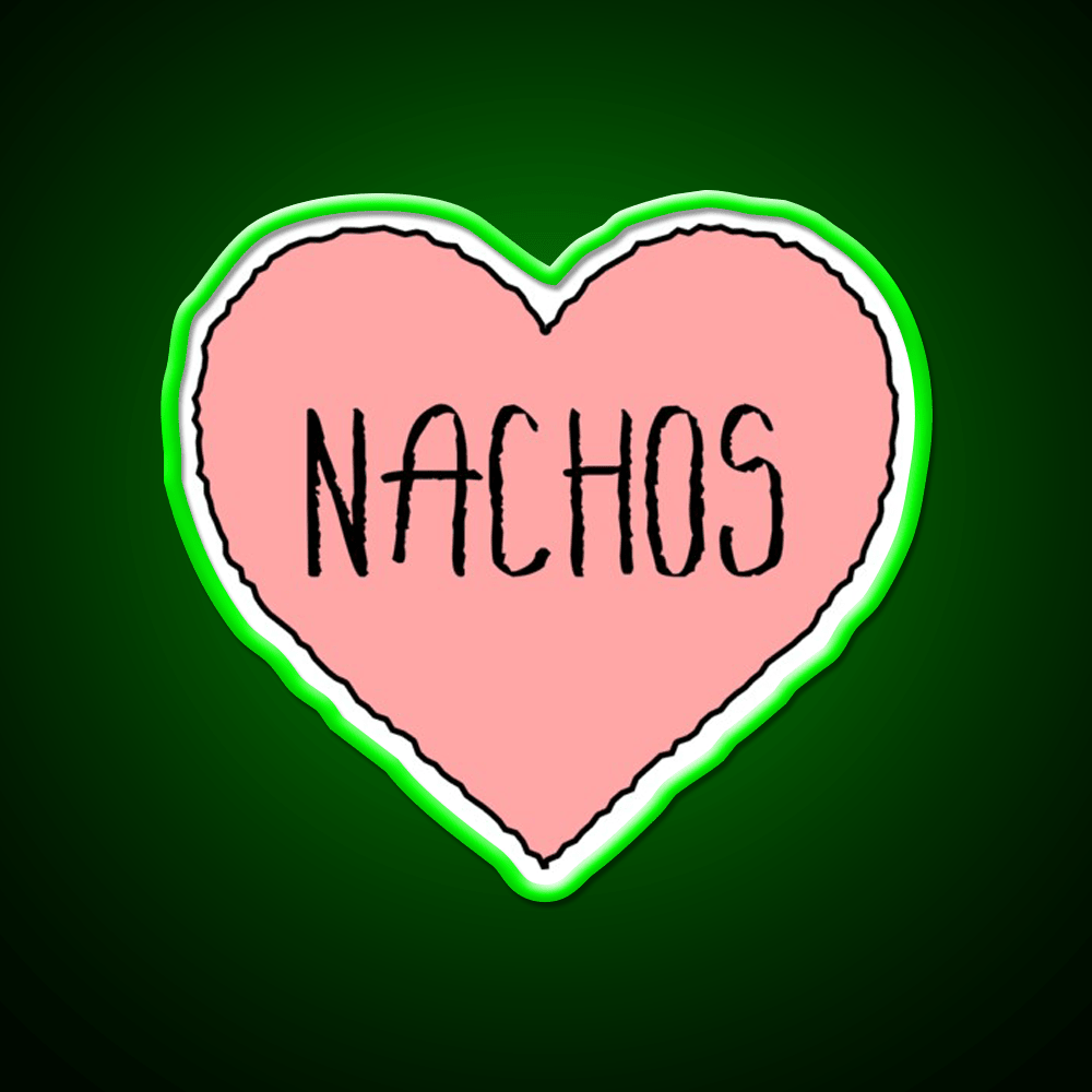Love Nachos Nachos Valentine Fast Food Led Neon Sign For Burger Place Rgb Color - Shineneon