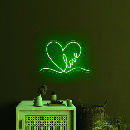 Love Neon Sign Wedding Sign Valentines Neon Heart Sign