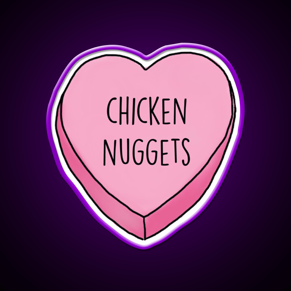 Love Nuggs Fast Food Led Neon Sign For Burger Place Rgb Color - Shineneon